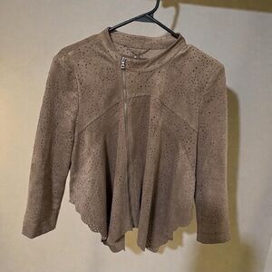 BCBGMaxAzria Taupe Cape Jacket